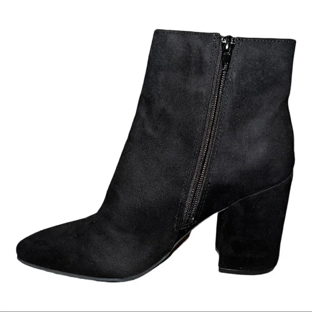Sugar Women's Evvie Ankle Boot Black Faux Suede 9M New